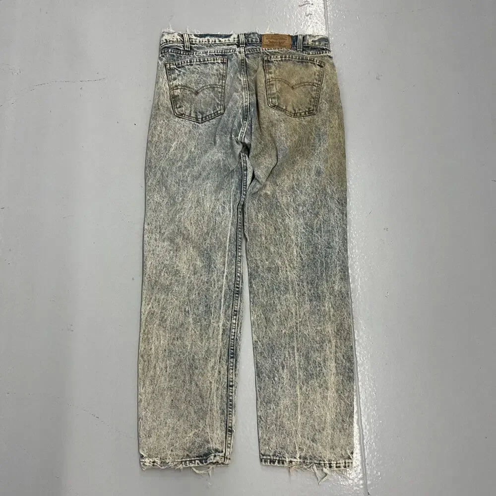 Vintage 80s Levi's 505 Regular Fit Distressed Jeans 36x32
